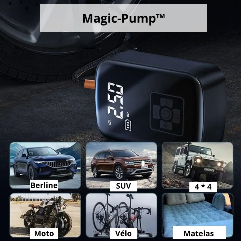Compresseur d'air électronique sans fil pour voiture | Magic-Pump™